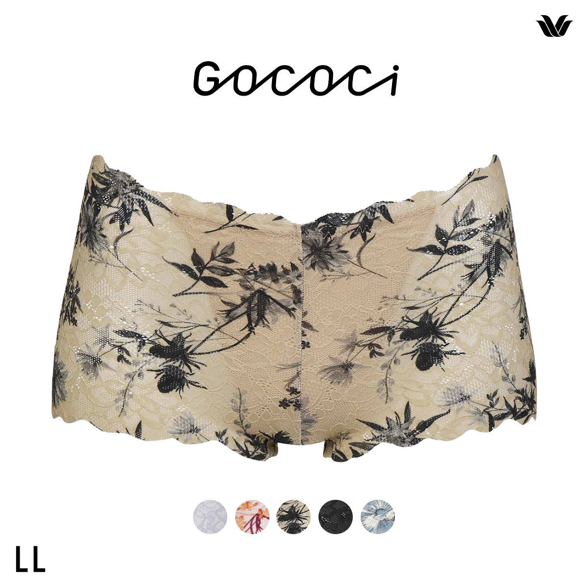 ワコール Wacoal ゴコチ GOCOCi PGG197 CGG297 ノーマルショーツ ビキニ 総レース LL 単品(BE-ベージュ-LL)