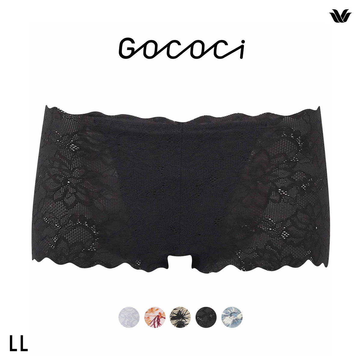 ワコール Wacoal ゴコチ GOCOCi PGG197 CGG297 ノーマルショーツ ビキニ 総レース LL 単品(BK-ブラック-LL)
