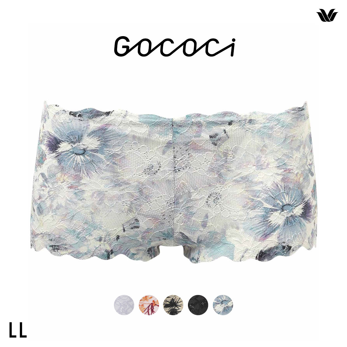 ワコール Wacoal ゴコチ GOCOCi PGG197 CGG297 ノーマルショーツ ビキニ 総レース LL 単品(SX-サックス-LL)