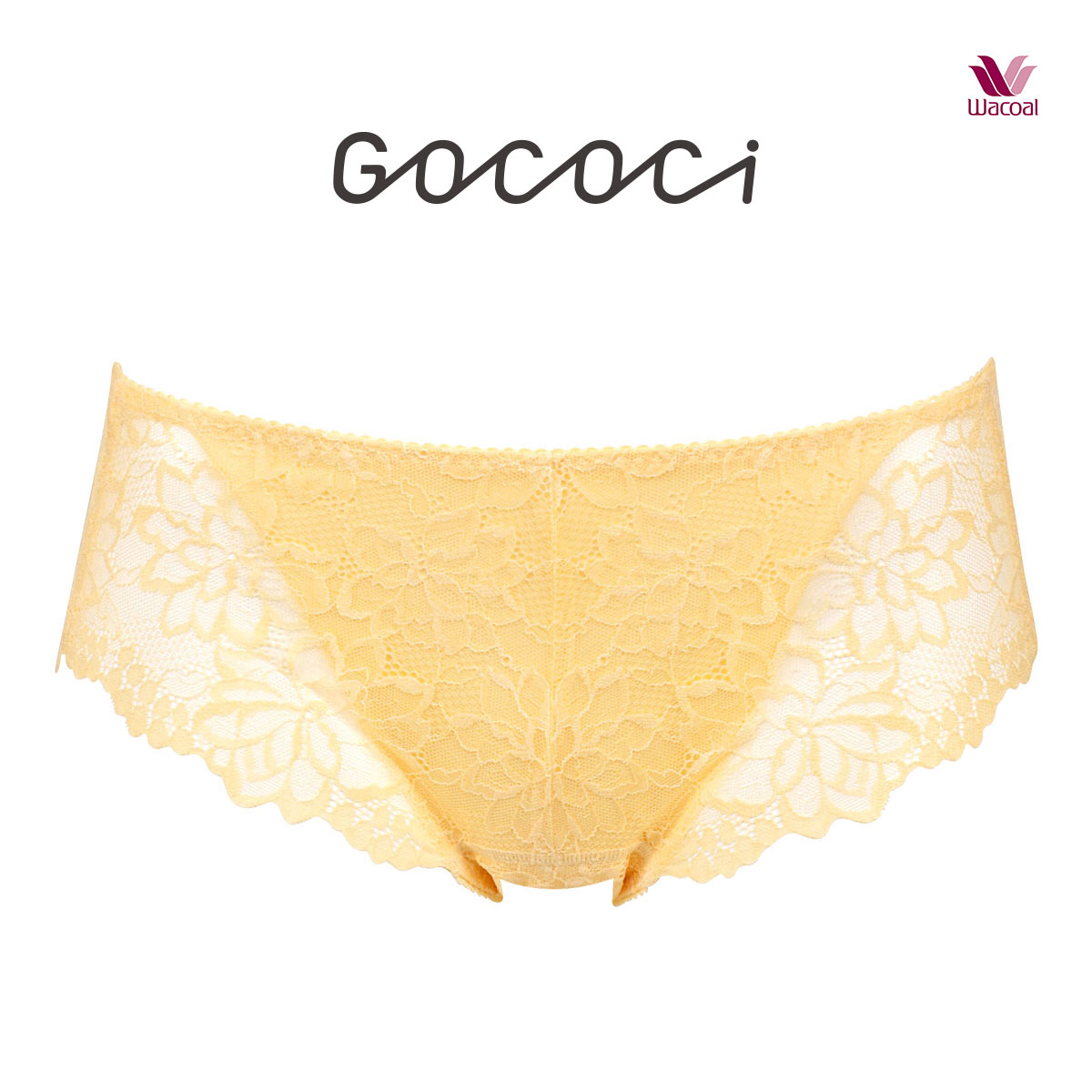 ワコール Wacoal ゴコチ GOCOCi PGG198 CGG297 サニタリーショーツ ノーマル ビキニ ハイカット 総レース LL 単品(YE-イエロー-LL)