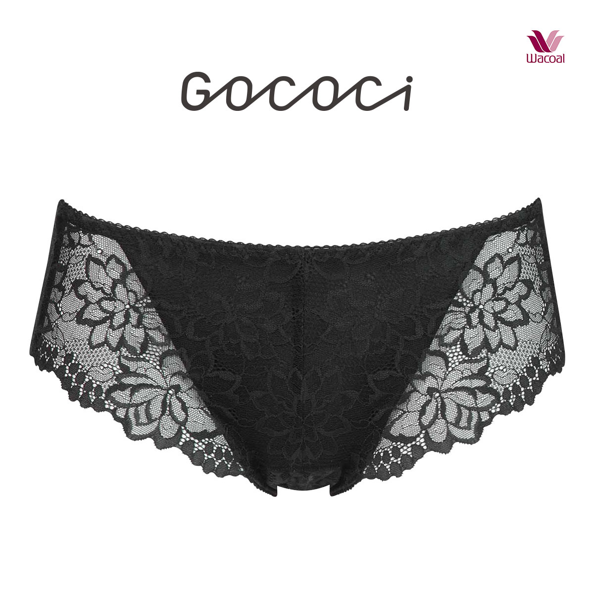 ワコール Wacoal ゴコチ GOCOCi PGG198 CGG297 サニタリーショーツ ノーマル ビキニ ハイカット 総レース LL 単品(BK-ブラック-LL)