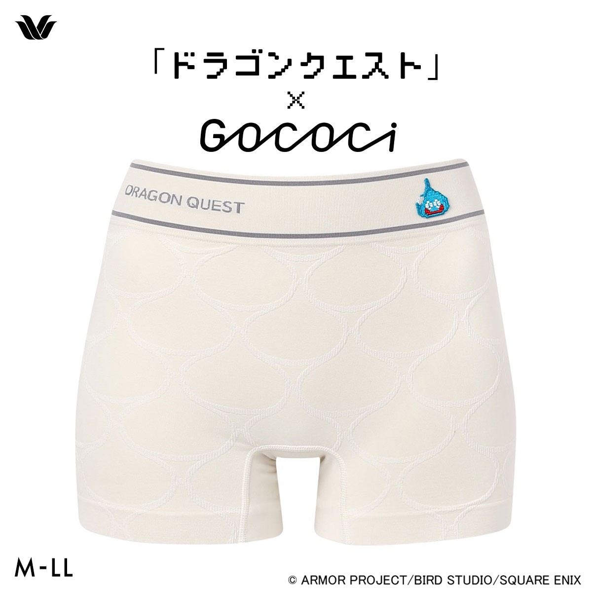 ワコール 「ドラゴンクエスト」×GOCOCi ゴコチ ボーイレングス ショーツ PGG234 ユニセックスタイプ ボクサーパンツ Wacoal GOCOCi(IV-アイボリー-M)
