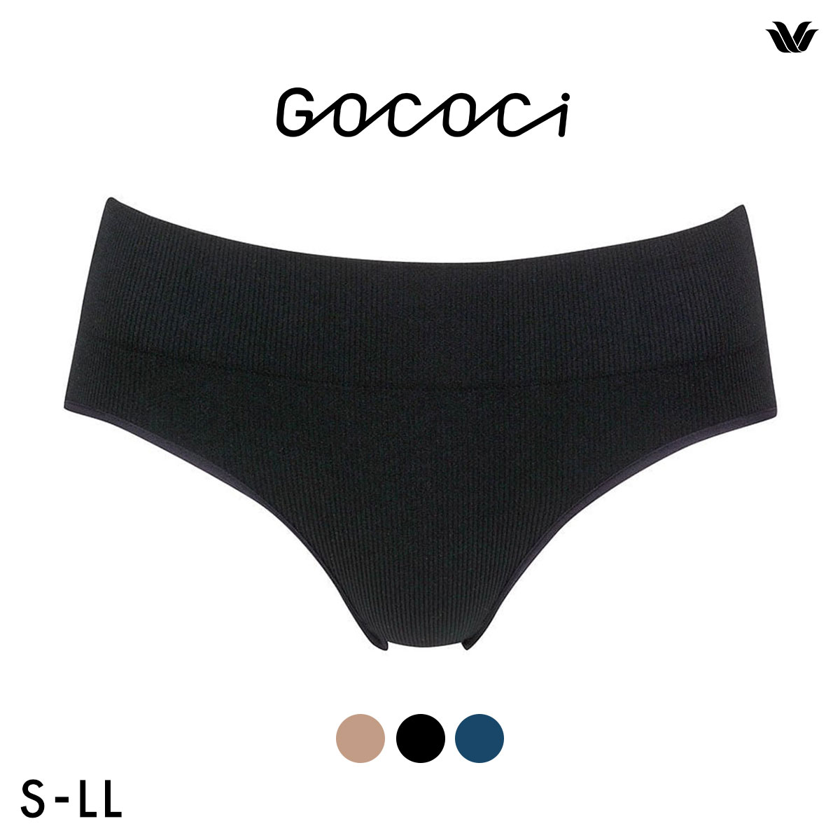 ワコール ゴコチ CGG255 PGG255 リブ ショーツ S M L LL Wacoal GOCOCi(BK-ブラック-S-M)