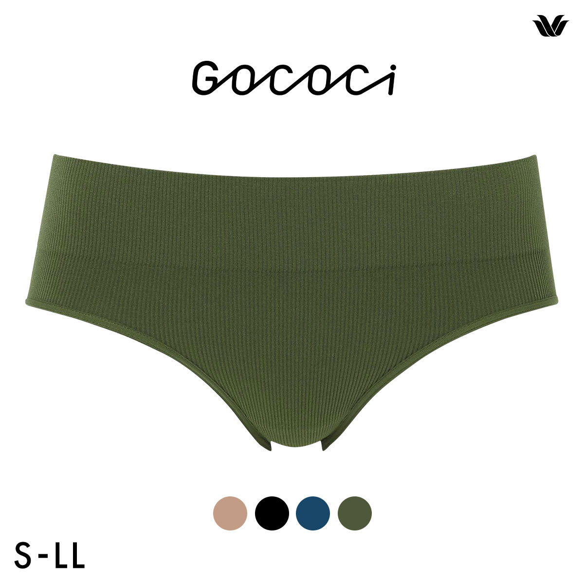 ワコール ゴコチ CGG255 PGG255 リブ ショーツ S M L LL Wacoal GOCOCi(GR-グリーン-S-M)
