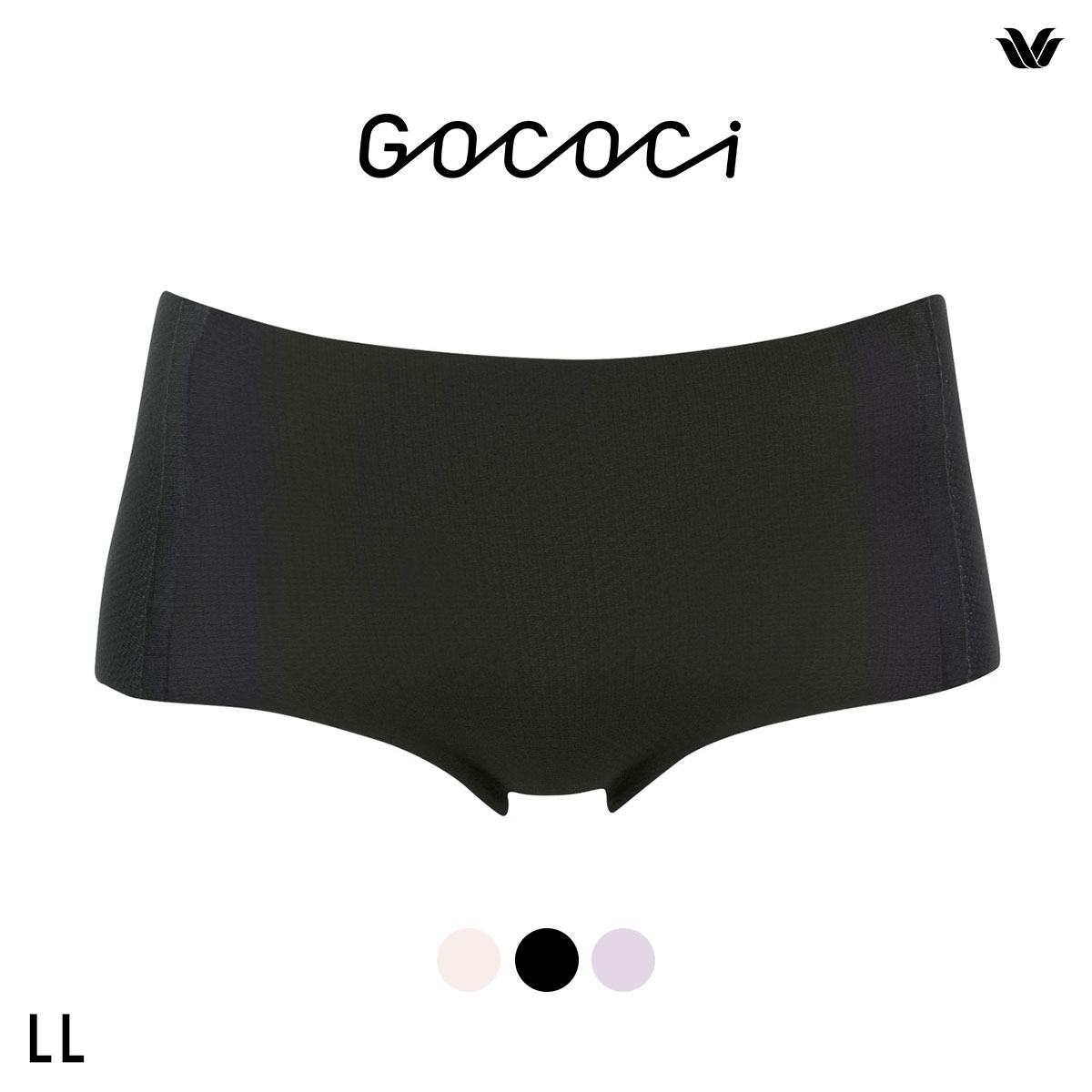 ワコール Wacoal ゴコチ GOCOCi CGG271 CGG571 ノーマル ショーツ 涼感 清涼 ヘム シームレス LL(BK-ブラック-LL)