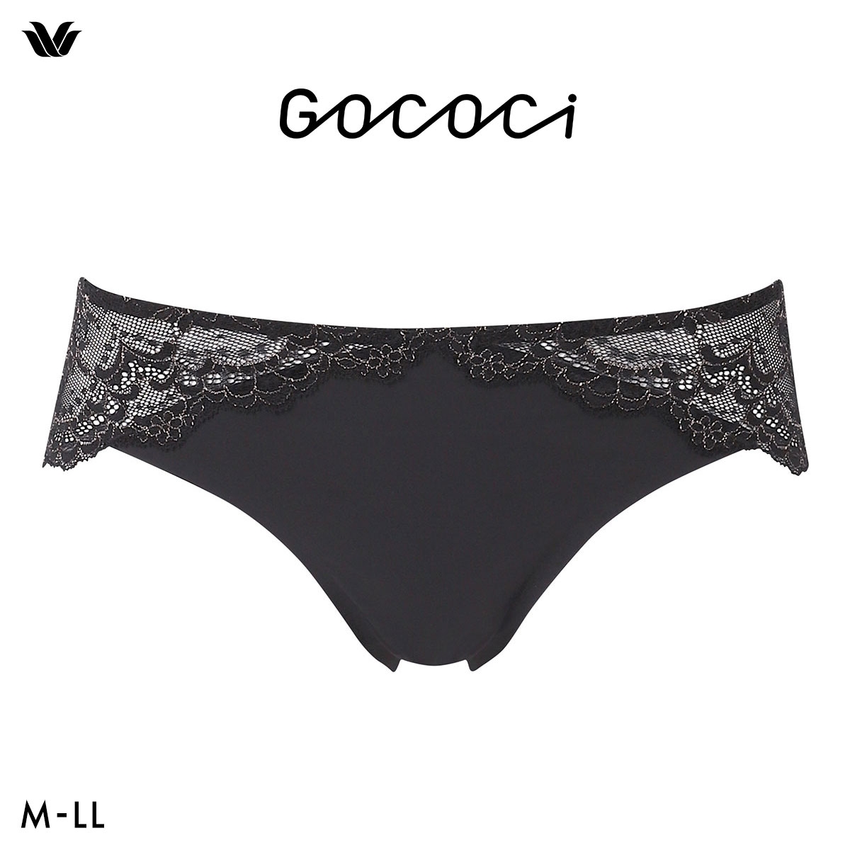 ワコール ゴコチ レーシィ CGG289 PGG289 ショーツ ローライズ ハイレッグ バックレース 単品 Wacoal GOCOCi(BK-ブラック-M)