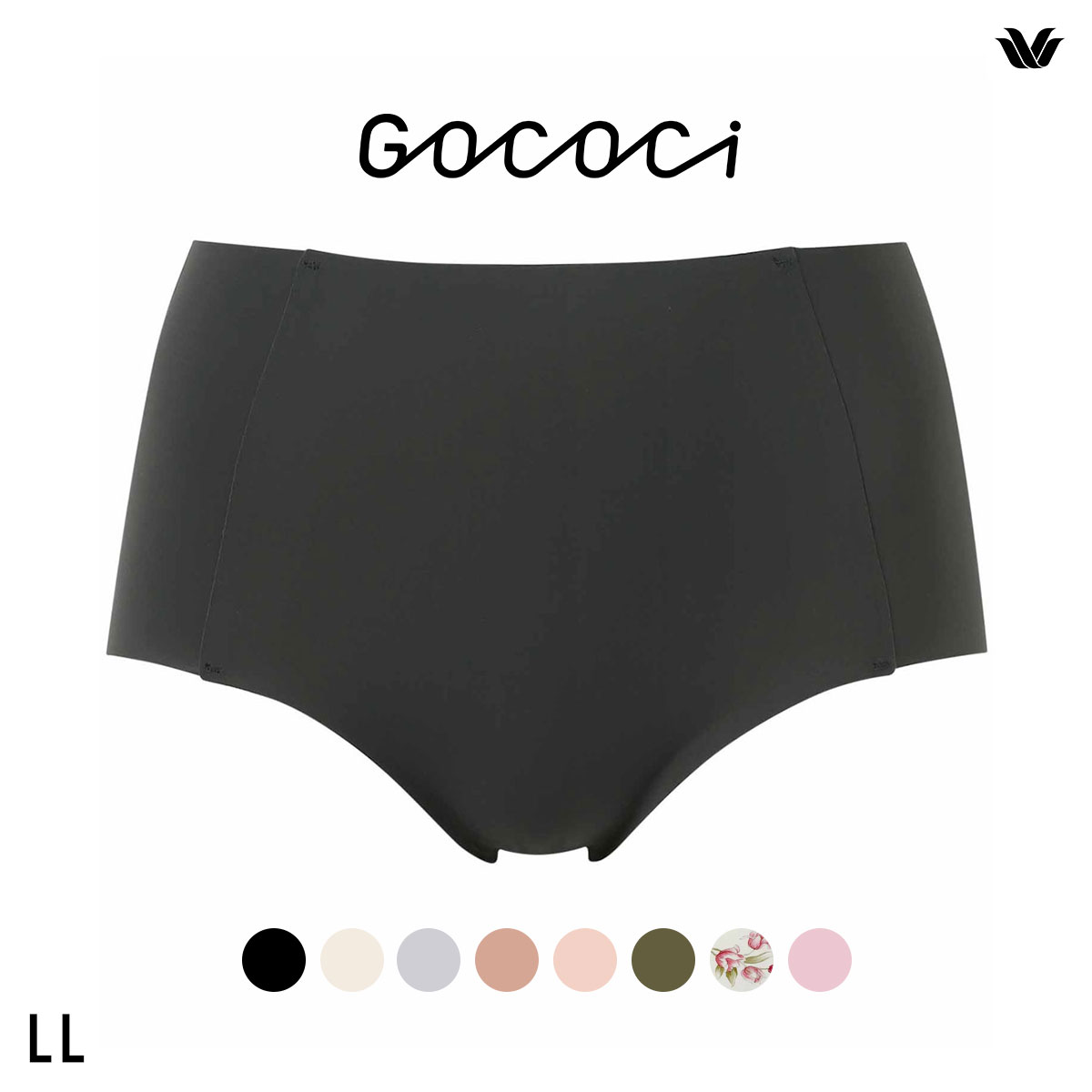 ワコール ゴコチ CGG535 ノーマル ショーツ ヘム フラット LL Wacoal GOCOCi(BK-ブラック-LL)