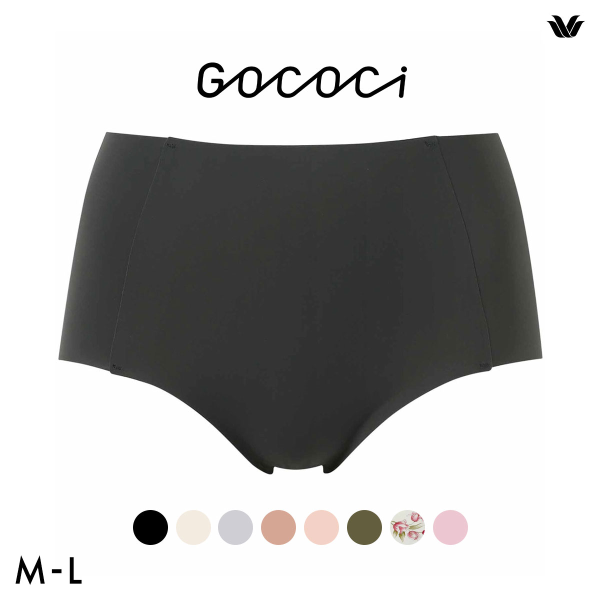 ワコール ゴコチ CGG535 ノーマル ショーツ ヘム フラット ML Wacoal GOCOCi(BK-ブラック-M)
