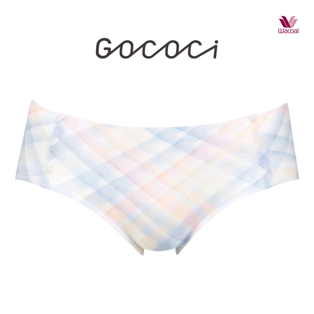ワコール Wacoal ゴコチ GOCOCi CGG534 PGG335 プリント ノーマル ショーツ ハイカット ヘム 無縫製 ML 単品(CR-クリーム-M)