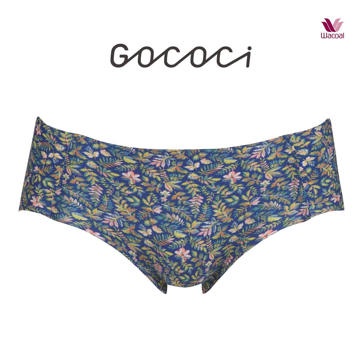 ワコール Wacoal ゴコチ GOCOCi CGG534 PGG335 プリント ノーマル ショーツ ハイカット ヘム 無縫製 ML 単品(KO-コン-M)