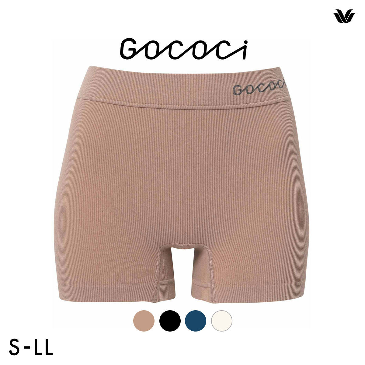 ワコール ゴコチ CGG255 PGG601 リブ ボーイレングス ショーツ 無縫製 SMLLL Wacoal GOCOCi 大きいサイズ ユニセックス UNISEX(BE-ベージュ-S-M)
