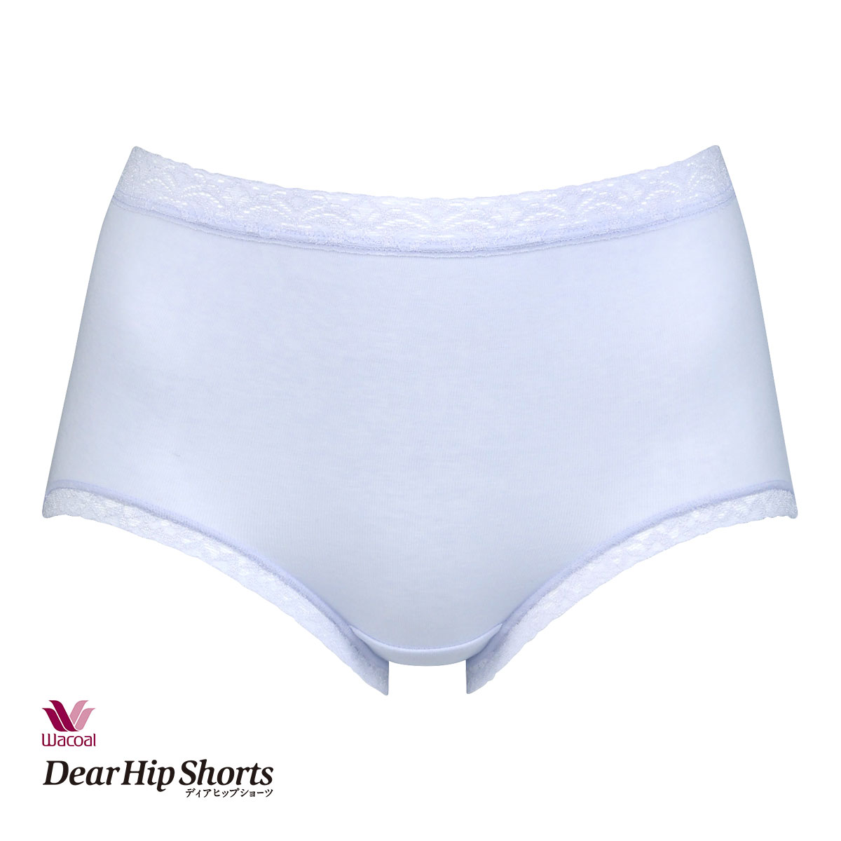 ワコール Wacoal ディアヒップショーツ DearHip Shorts 綿混 スタンダード ノーマルショーツ LL(PU1-パープル1-LL)