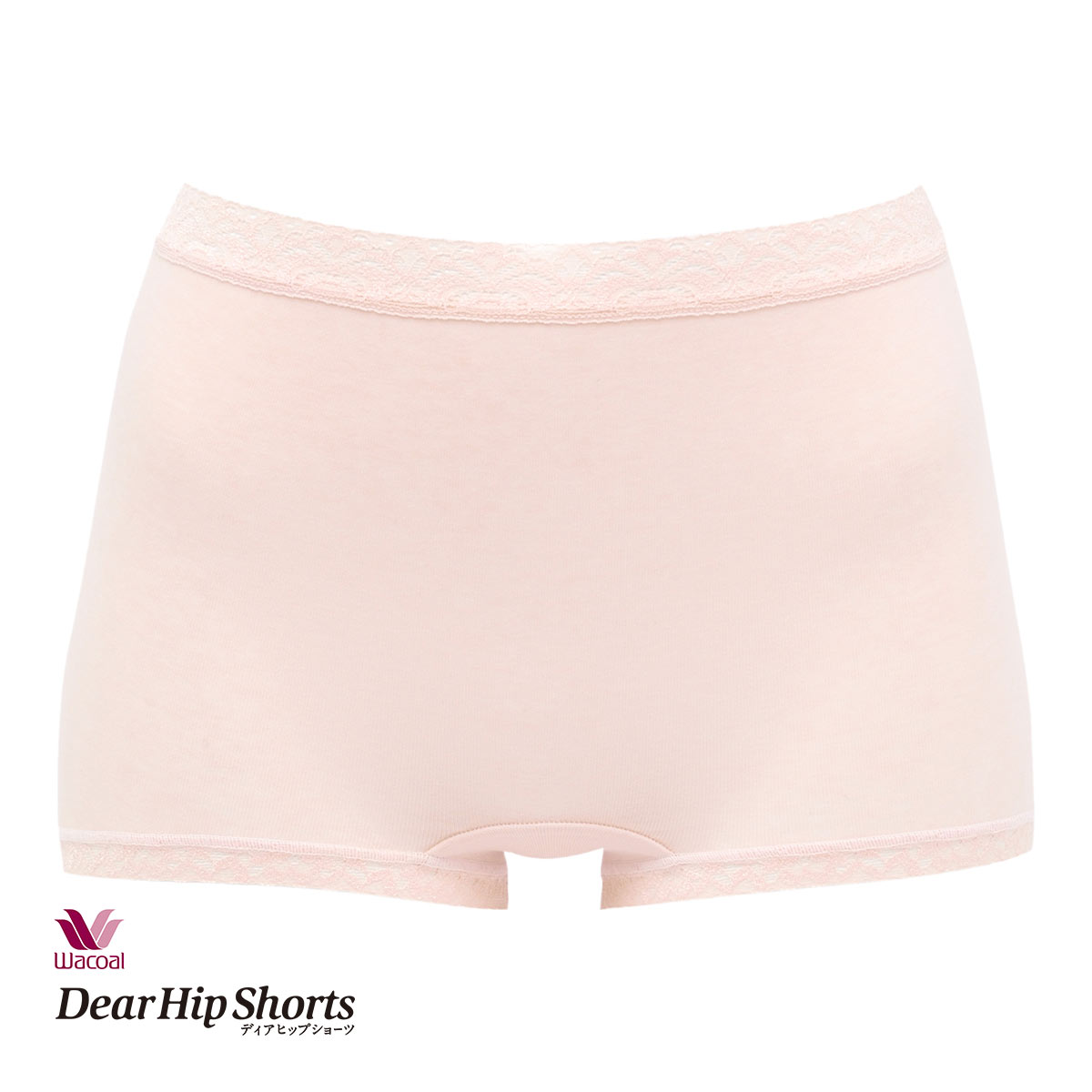 ワコール Wacoal ディアヒップショーツ DearHip Shorts 綿混 スタンダード ボーイレングスショーツ ML(SP-サーモンピンク-M)