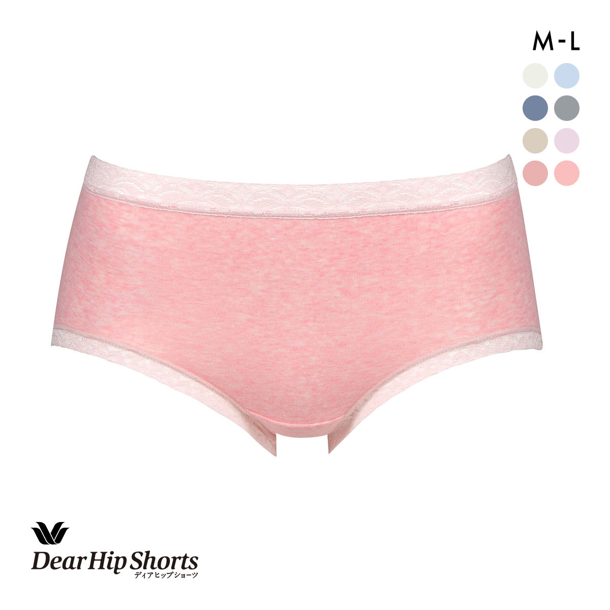 ワコール Wacoal ディアヒップショーツ DearHip Shorts 綿混 ノーマルショーツ(SP-サーモンピンク-M)