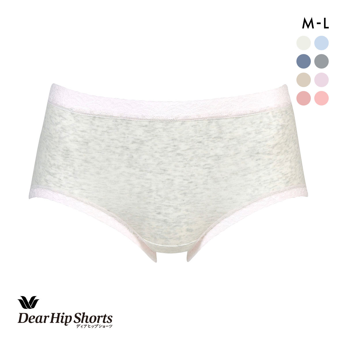 ワコール Wacoal ディアヒップショーツ DearHip Shorts 綿混 ノーマルショーツ(WH-ホワイト-M)