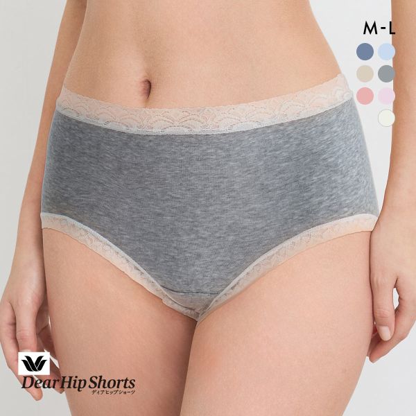 ワコール Wacoal ディアヒップショーツ DearHip Shorts スタンダード ノーマル ショーツ 綿混 深め ML 単品