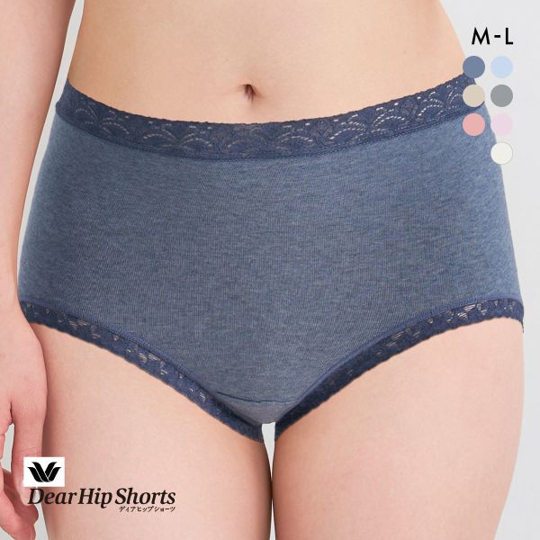 ワコール Wacoal ディアヒップショーツ DearHip Shorts スタンダード ノーマル ショーツ 綿混 深め ML 単品
