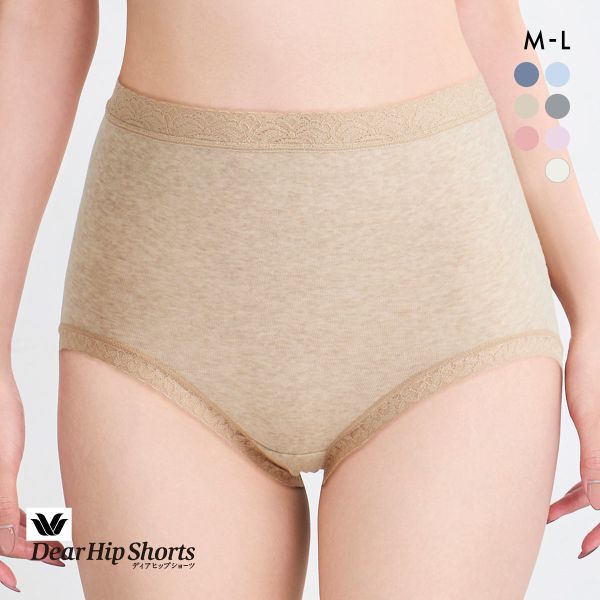 ワコール Wacoal ディアヒップショーツ DearHip Shorts スタンダード ノーマル ショーツ 綿混 深め ML 単品