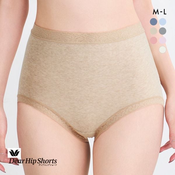 ワコール Wacoal ディアヒップショーツ DearHip Shorts スタンダード ノーマル ショーツ 綿混 深め ML 単品
