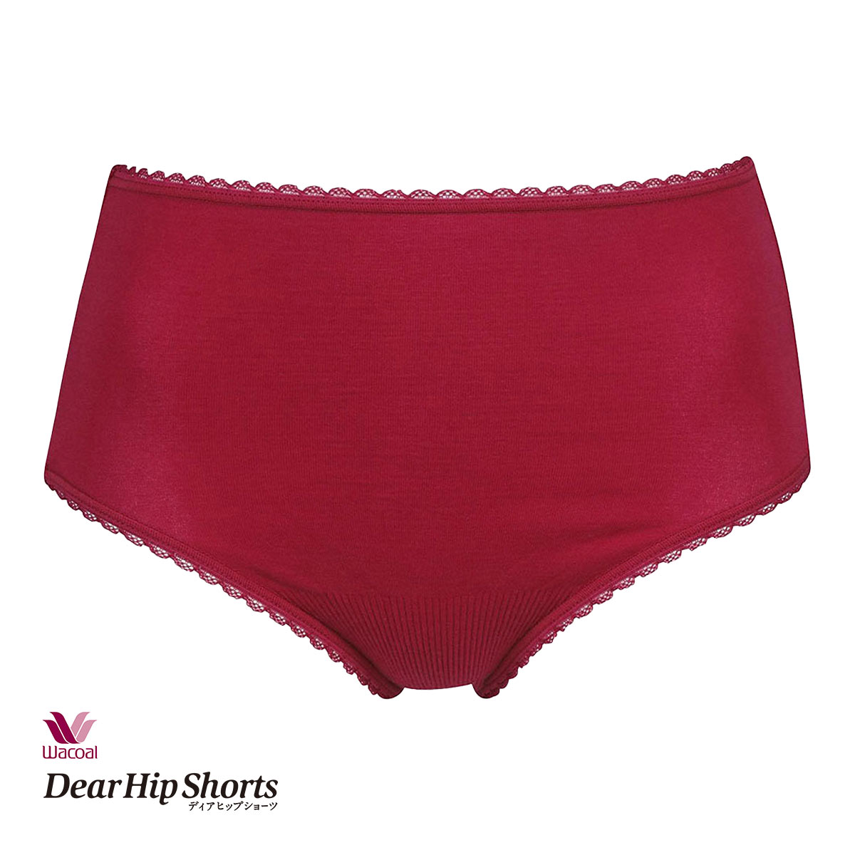 ワコール Wacoal ディアヒップショーツ DearHip Shorts ノーマル スタンダード ショーツ ML フィットタイプ 単品(RE-レッド-M)