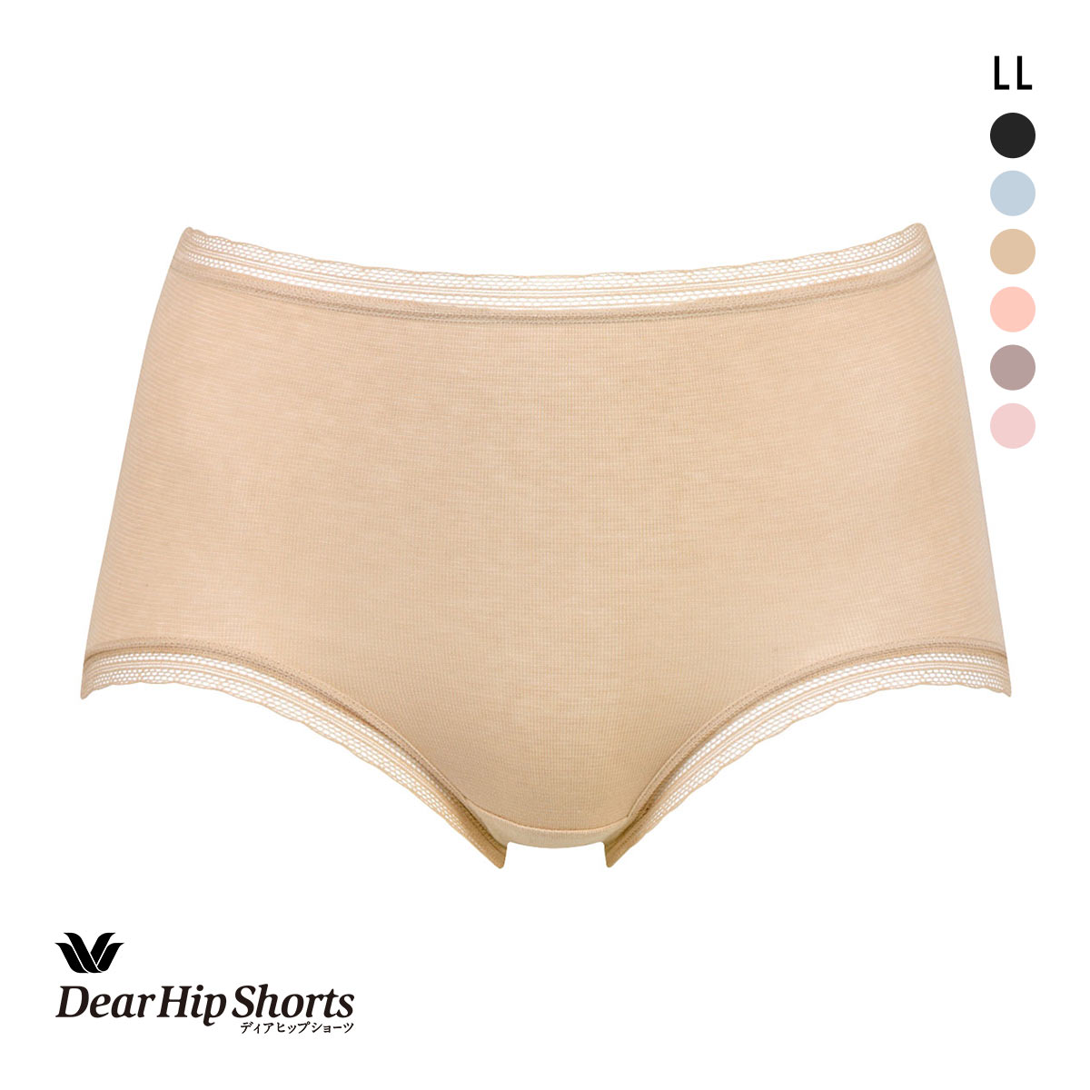 ワコール Wacoal ディアヒップショーツ DearHip Shorts ふかめ 綿混 ショーツ LL 単品(BE-ベージュ-LL)