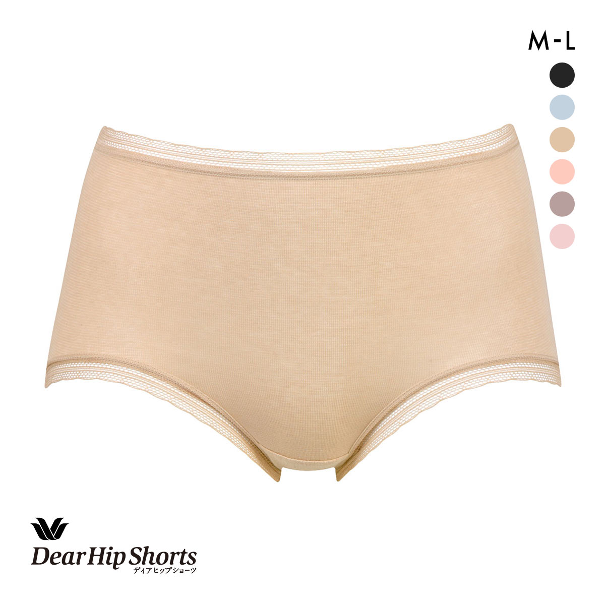 ワコール Wacoal ディアヒップショーツ DearHip Shorts ふかめ 綿混 ショーツ ML 単品(BE-ベージュ-M)