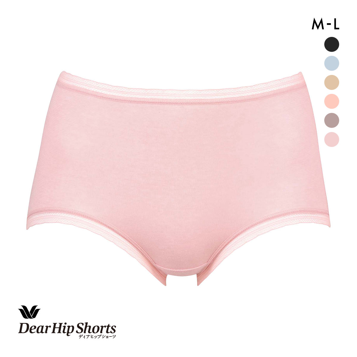 ワコール Wacoal ディアヒップショーツ DearHip Shorts ふかめ 綿混 ショーツ ML 単品(LPI-薄ピンク-M)