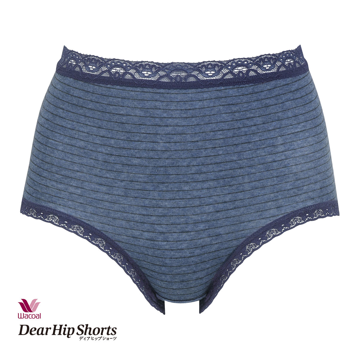 ワコール Wacoal ディアヒップショーツ DearHip Shorts ノーマル ショーツ 綿混 深め 3L 単品(NV-ネイビー-3L)