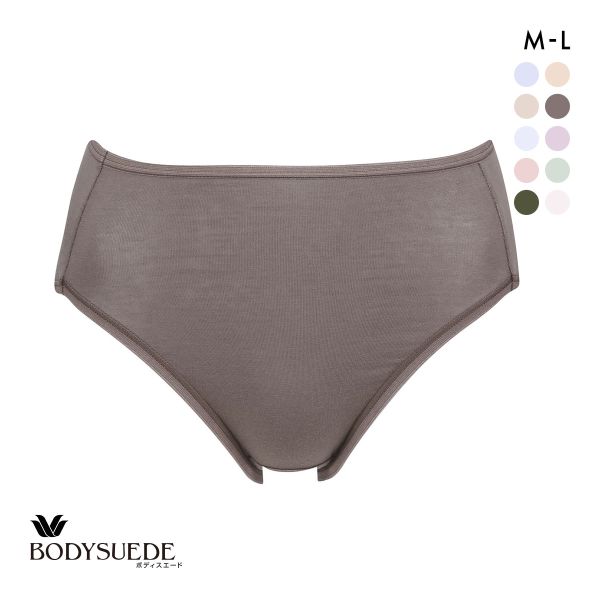 ワコール Wacoal ボディスエード BODYSUEDE スタンダード ハイレッグ ショーツ ML 綿混 深め ハイウエスト 単品