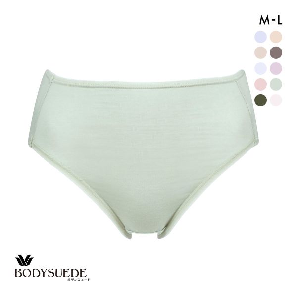 ワコール Wacoal ボディスエード BODYSUEDE スタンダード ハイレッグ ショーツ ML 綿混 深め ハイウエスト 単品