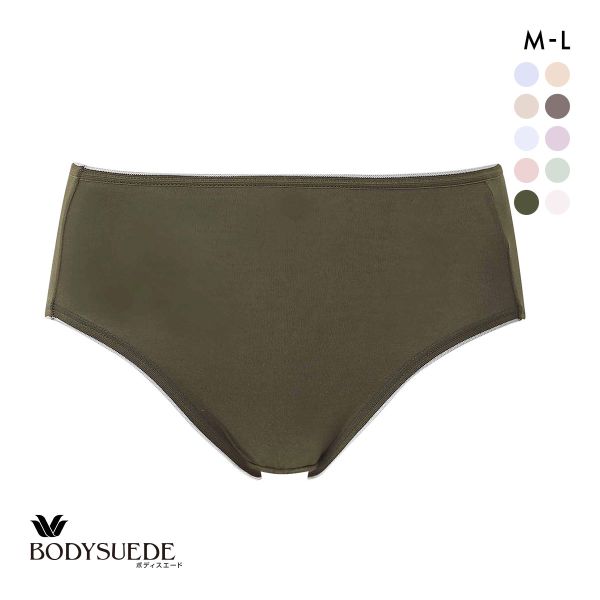 ワコール Wacoal ボディスエード BODYSUEDE スタンダード ハイレッグ ショーツ ML 綿混 深め ハイウエスト 単品