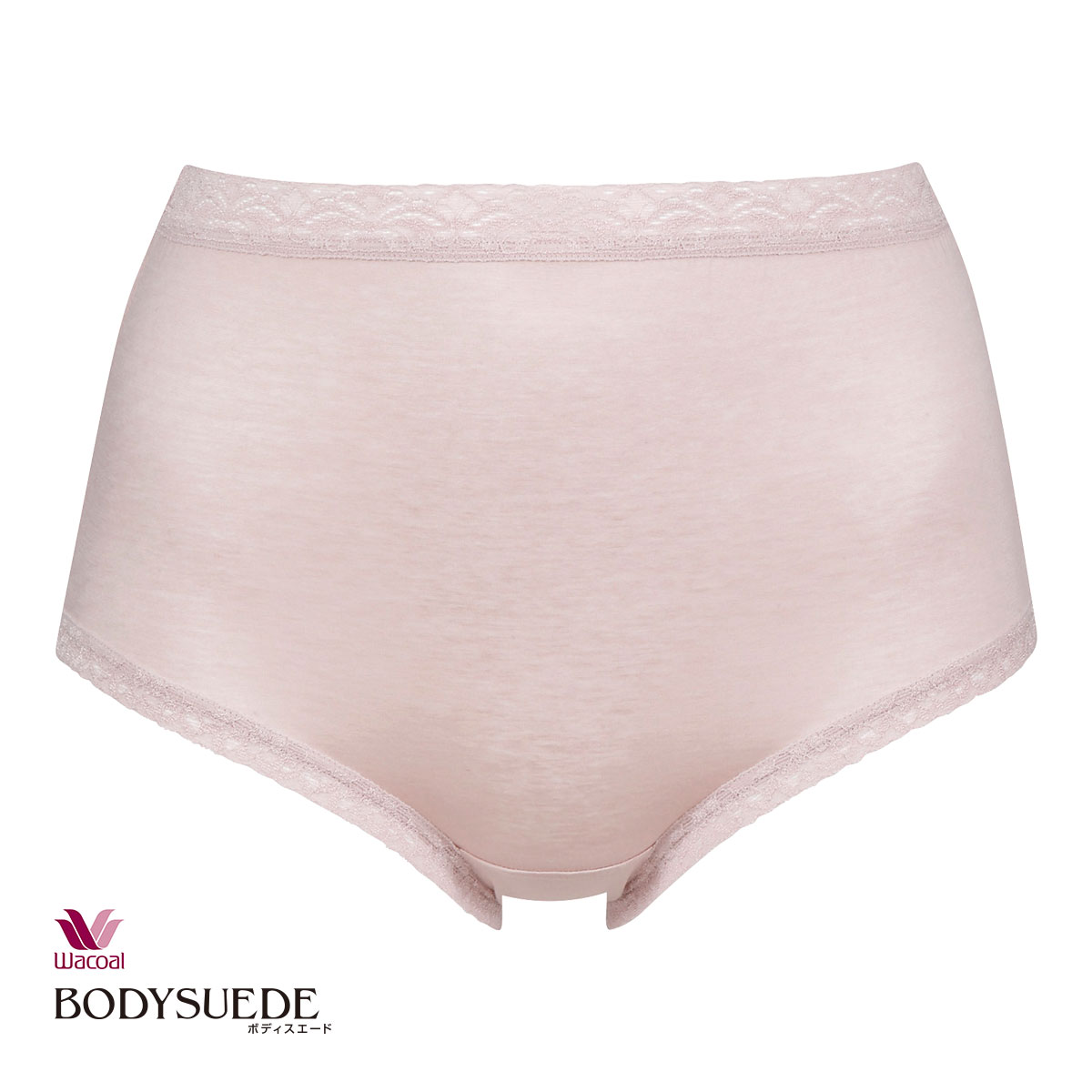 ワコール Wacoal ボディスエード BODYSUEDE ハイカット スタンダード ショーツ LL 綿100 深め ハイウエスト 大きいサイズ 単品(PB-ピンクベージュ-LL)