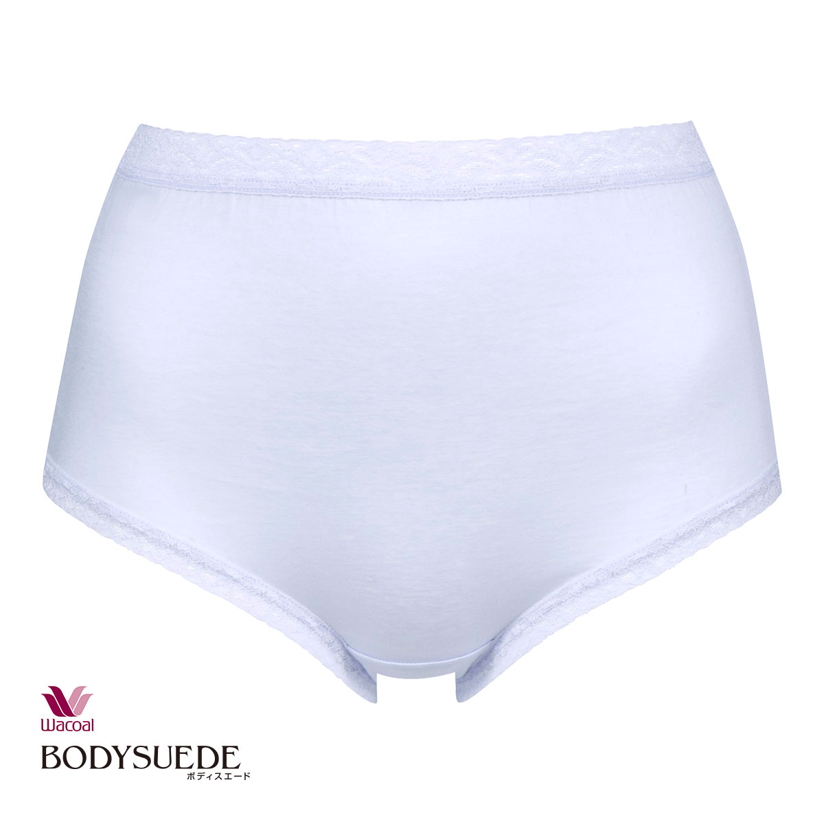 ワコール Wacoal ボディスエード BODYSUEDE ハイカット スタンダード ショーツ LL 綿100 深め ハイウエスト 大きいサイズ 単品(PU-パープル-LL)