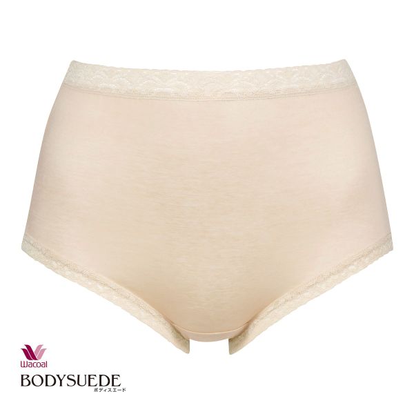 ワコール Wacoal ボディスエード BODYSUEDE ハイカット スタンダード ショーツ ML 綿100 深め ハイウエスト 単品