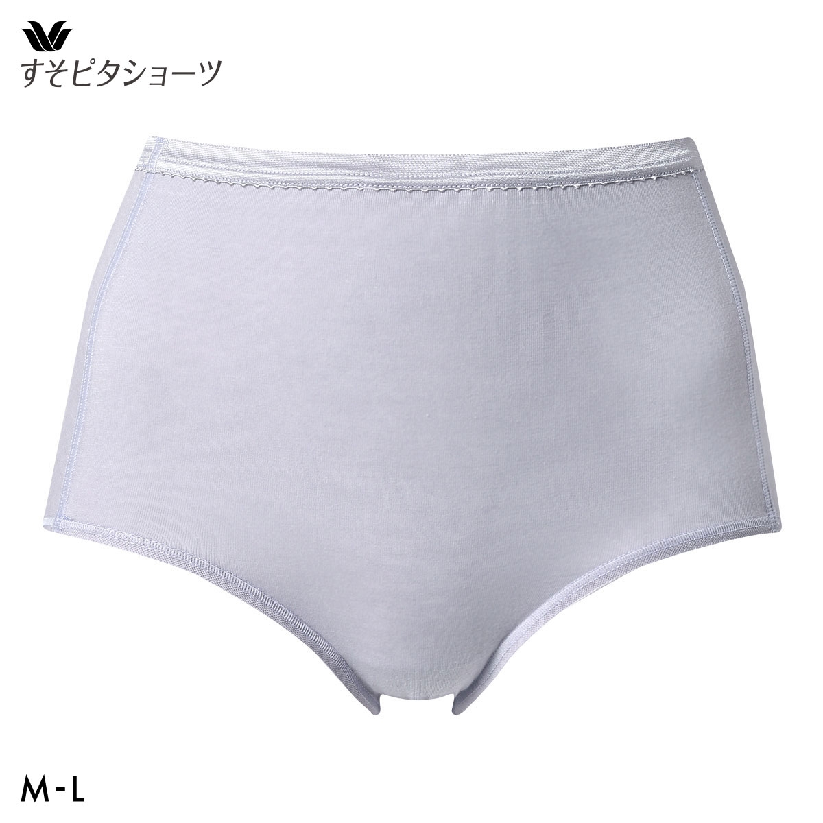 ワコール すそピタショーツ ノーマル はきこみふかめ ML 綿混 Wacoal(LGY-薄グレー-M)