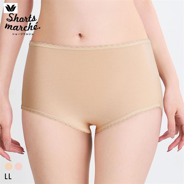 ワコール ショーツマルシェ 綿混 コンフォートフィットショーツ ふかめ LL Wacoal Shorts marche