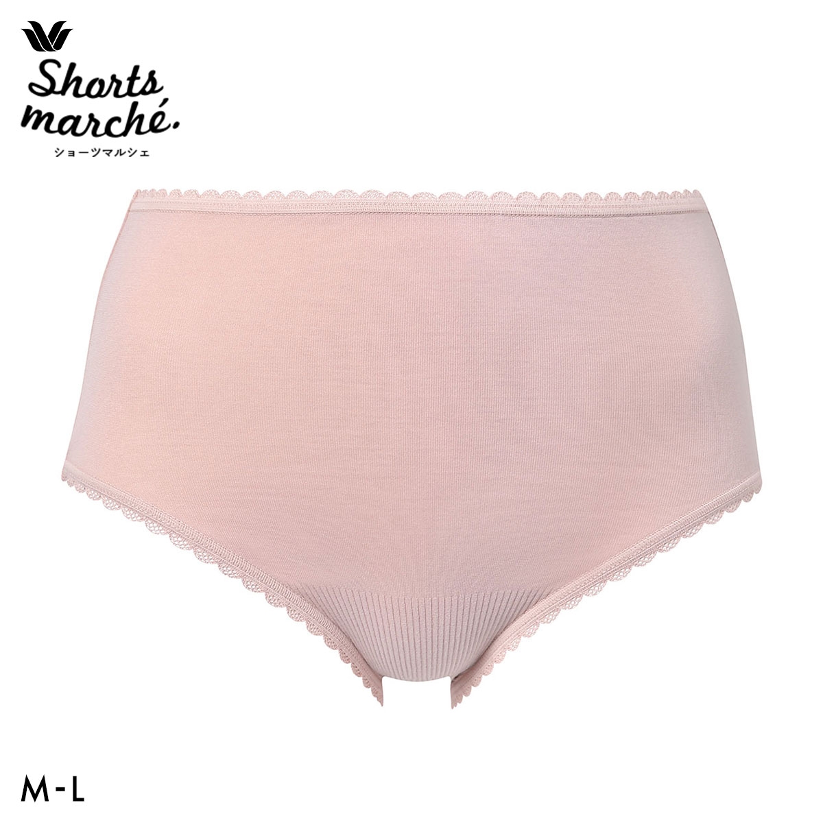 ワコール ショーツマルシェ 綿混 コンフォートフィットショーツ ふかめ ML Wacoal Shorts marche(PB-ピンクベージュ-M)