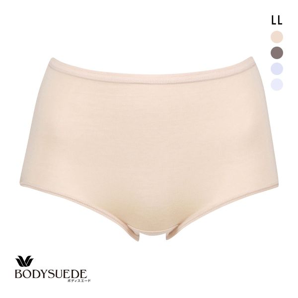 ワコール Wacoal ボディスエード BODYSUEDE スタンダード ノーマル ショーツ LL 綿混 深め ハイウエスト 単品