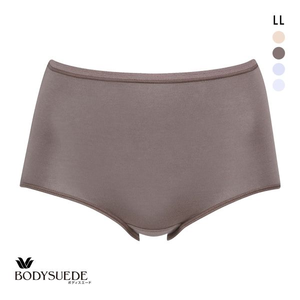 ワコール Wacoal ボディスエード BODYSUEDE スタンダード ノーマル ショーツ LL 綿混 深め ハイウエスト 単品