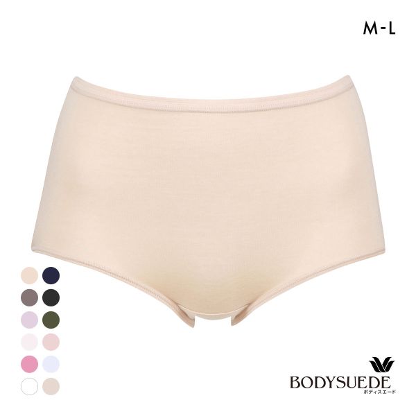 ワコール Wacoal ボディスエード BODYSUEDE スタンダード ノーマル ショーツ ML 綿混 深め ハイウエスト 単品