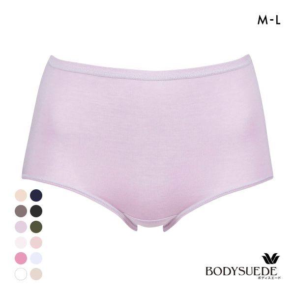 ワコール Wacoal ボディスエード BODYSUEDE スタンダード ノーマル ショーツ ML 綿混 深め ハイウエスト 単品