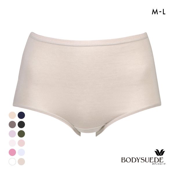 ワコール Wacoal ボディスエード BODYSUEDE スタンダード ノーマル ショーツ ML 綿混 深め ハイウエスト 単品