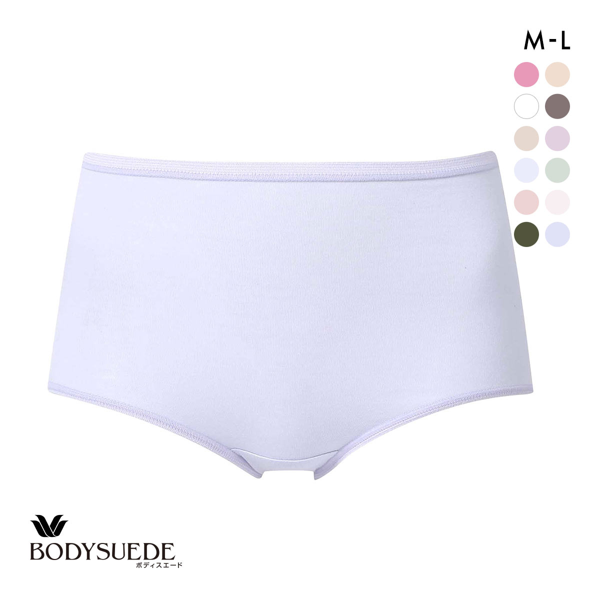 ワコール Wacoal ボディスエード BODYSUEDE スタンダード ノーマル ショーツ ML 綿混 深め ハイウエスト 単品