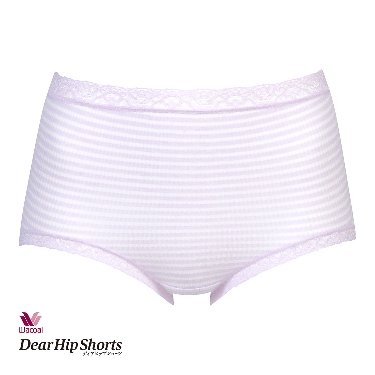 ワコール Wacoal ディアヒップショーツ DearHip Shorts スタンダード ショーツ 深ばき 綿混 吸汗速乾 LL 大きいサイズ 単品(PU-パープル-LL)