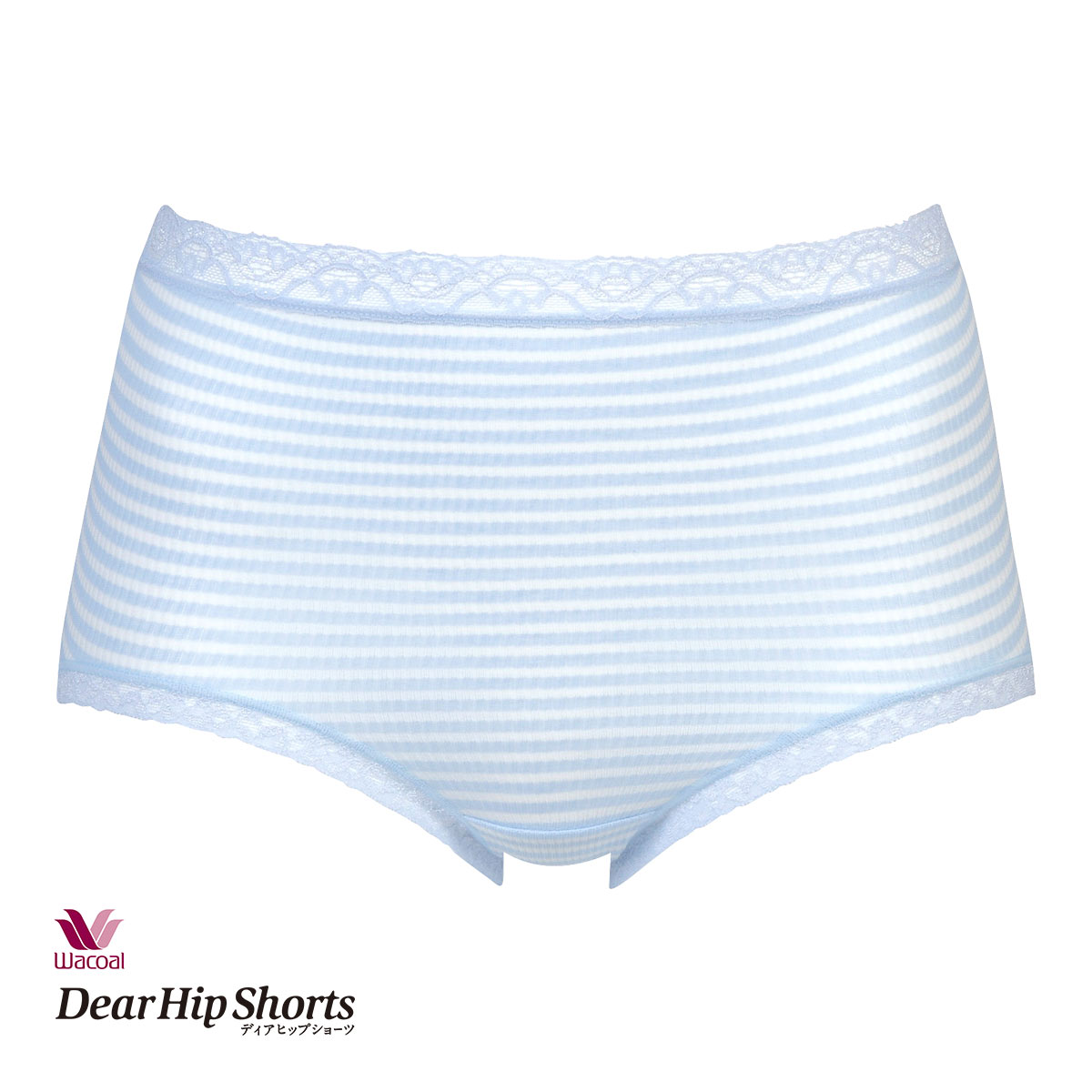 ワコール Wacoal ディアヒップショーツ DearHip Shorts スタンダード ショーツ 深ばき 綿混 吸汗速乾 M L 単品(SX-サックス-M)