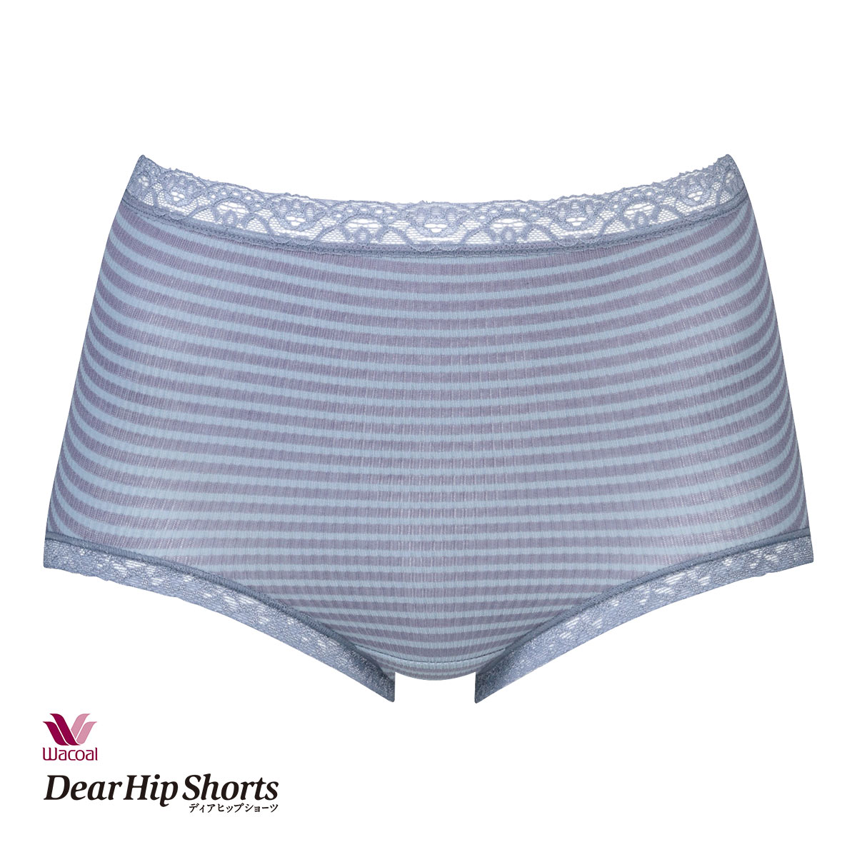 ワコール Wacoal ディアヒップショーツ DearHip Shorts スタンダード ショーツ 深ばき 綿混 吸汗速乾 M L 単品(GY-グレー-M)