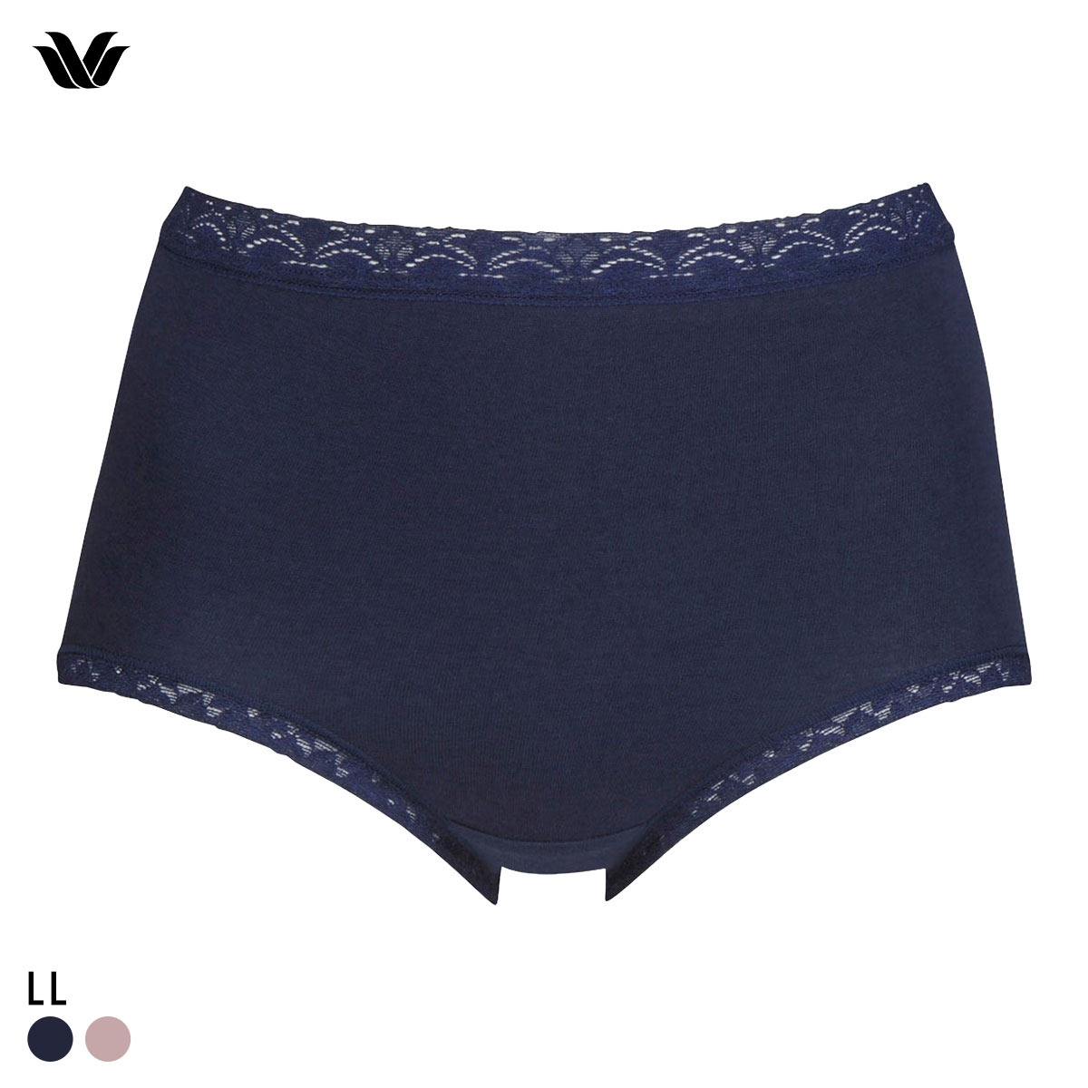 ワコール Wacoal ディアヒップショーツ DearHip Shorts 綿混 肌側起毛 スタンダード ノーマル ショーツ LL 単品(NV-ネイビー-LL)