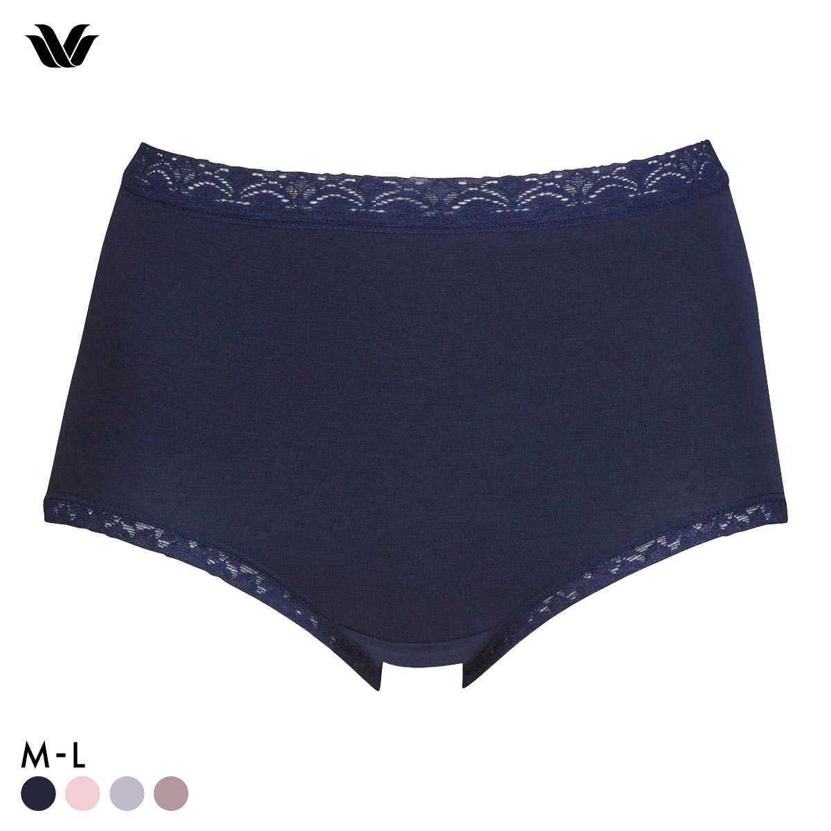 ワコール Wacoal ディアヒップショーツ DearHip Shorts 綿混 肌側起毛 スタンダード ノーマル ショーツ ML 単品(NV-ネイビー-M)