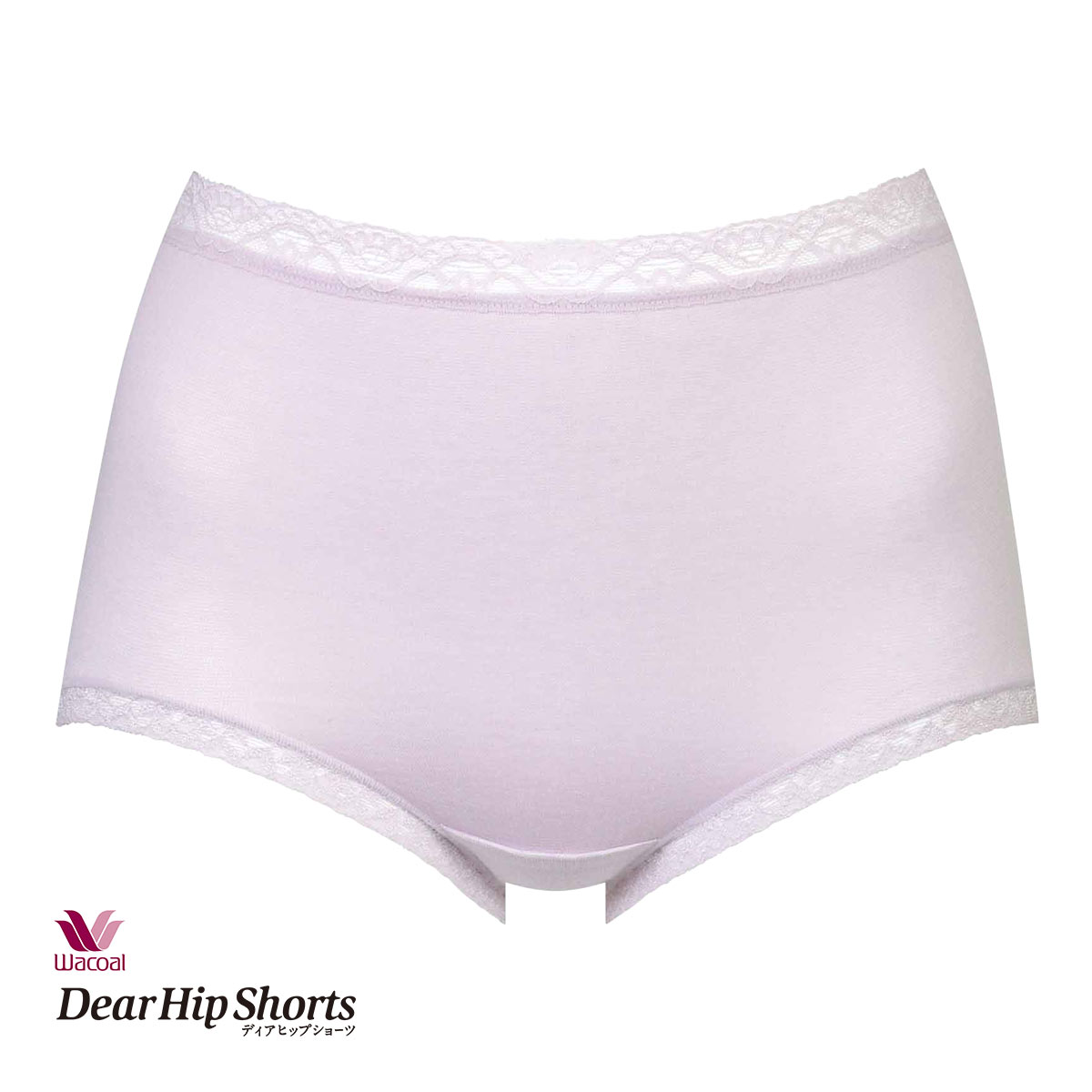 ワコール ディアヒップショーツ 綿混 ふかめ スタンダード ショーツ ML Wacoal DearHip Shorts あったか(LPU-薄パープル-M)