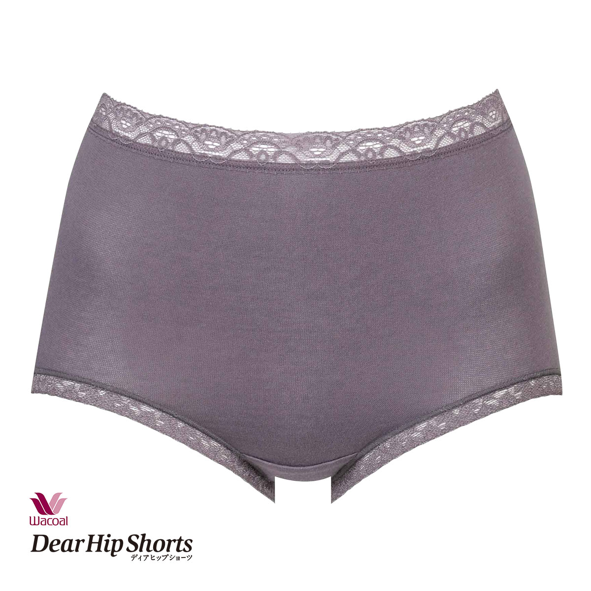 ワコール ディアヒップショーツ 綿混 ふかめ スタンダード ショーツ ML Wacoal DearHip Shorts あったか(VI-バイオレット-M)
